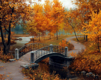 Без бренда «Осенний парк с мостом» в Сургуте