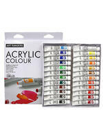 Без бренда «Коробка 24 шт.: Акриловые краски «Две картинки» 24 шт. по 12 мл, проф. пигмент» в Сургуте