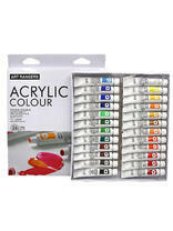 Без бренда «Коробка 24 шт.: Акриловые краски «Две картинки» 24 шт. по 12 мл, проф. пигмент» в Сургуте