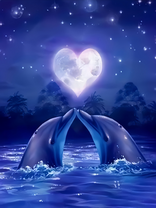 Без бренда «Дельфины под луной вида сердца (20шт)» в Сургуте