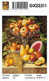 Картина по номерам 40x50 Ваза с яблоками и вишнями