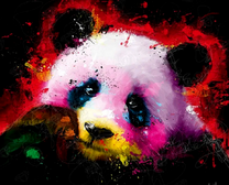 Портрет грустной панды