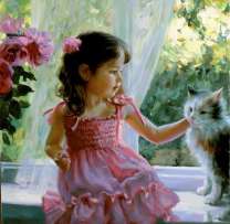 Без бренда «Девочка с кошкой на подоконнике» в Сургуте в интернет-магазине  Без бренда «Девочка с кошкой на подоконнике» в Сургуте