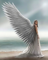 Роскошный ангел у моря