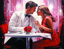 Без бренда «Пара на свидании в ресторане» в Сургуте в интернет-магазине  Без бренда «Пара на свидании в ресторане» в Сургуте