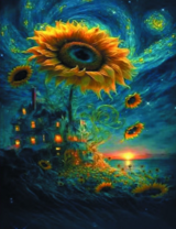 Без бренда «Фэнтези сюжет с подсолнухом» в Сургуте в интернет-магазине  Без бренда «Фэнтези сюжет с подсолнухом» в Сургуте