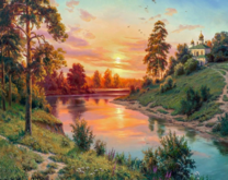 Без бренда «Вид на реку на закате» в Сургуте